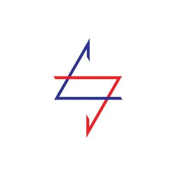 Letter s simple linked arrow thin line logo vector Stock Illustration