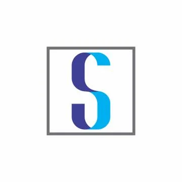 Letter s simple ribbon shape logo vector Stock Illustration