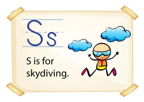 A letter S for skydiving 스톡 일러스트