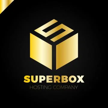 Letter S Square, box or cube Negative Space Logo Design Element Illustrazione stock