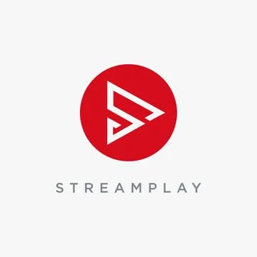 Letter S for stream play logo icon vector template on white background Stock Illustration