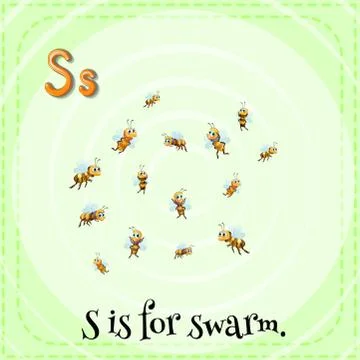 A letter S for swarm Ilustração Stock