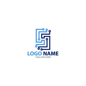 Letter S tech logo design vector Stock Illustration