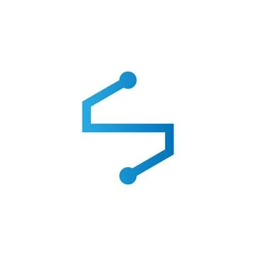 Letter s tech logo Stock Illustration