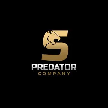 Letter S Tiger, Predator Logo Design Vector Stock Illustration