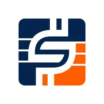 Letter S Vector Logo Design, Tech S Letter Icon, Logo S With Square Shape イラスト素材