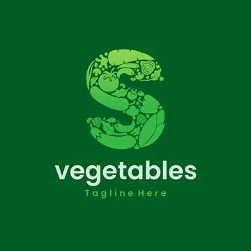 Letter S Vegetables Logo Vector Stock Illustration