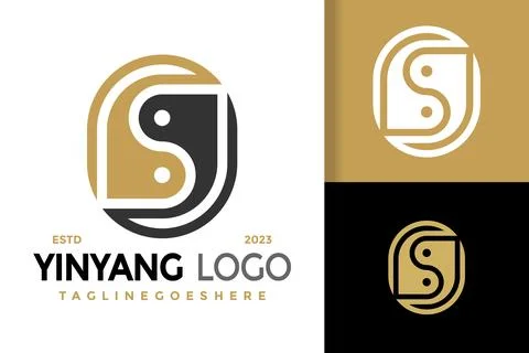 Letter S Yinyang Logo vector icon illustration Stock Illustration