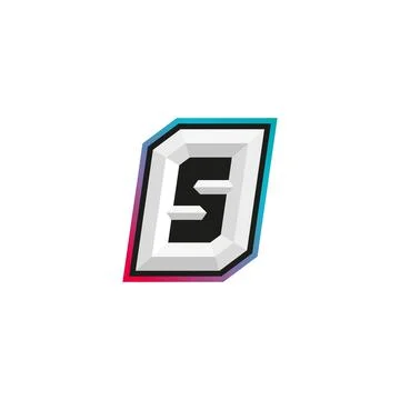Letter S in zero. vector symbol Stock Illustration