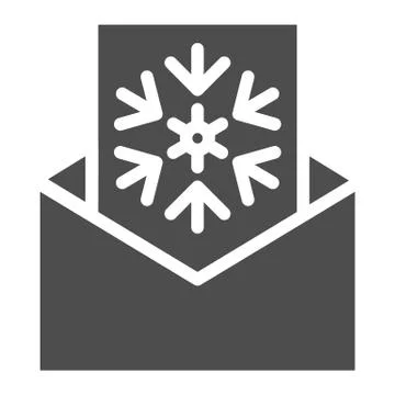 Letter to Santa Claus solid icon. Envelope vector illustration isolated on white Stockillustratie