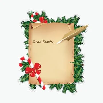 A letter to santa Stock Illustration