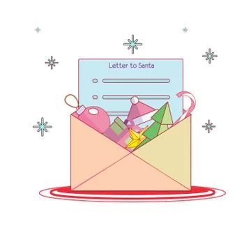 Letter to Santa Stock Illustration