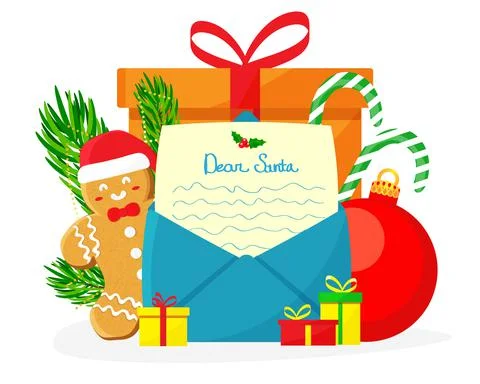 Letter to Santa Stock Illustration