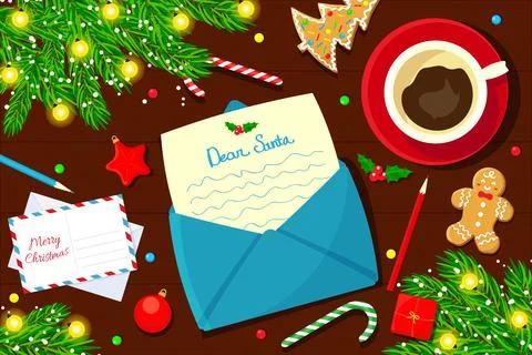 Letter to Santa Stock Illustration