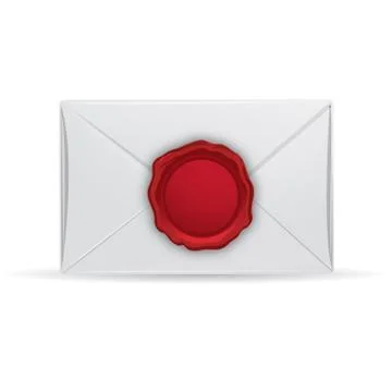 Letter with seal Stock Illustration