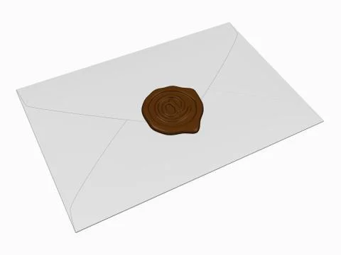 The letter with a seal Stock Illustration