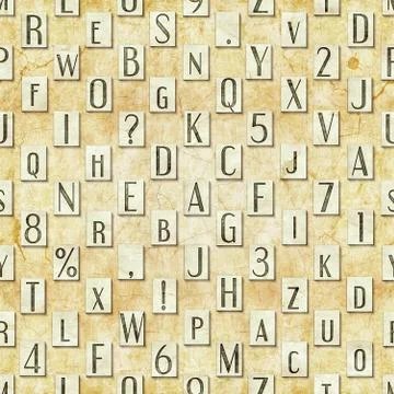 Letter seamless texture Stock Illustration