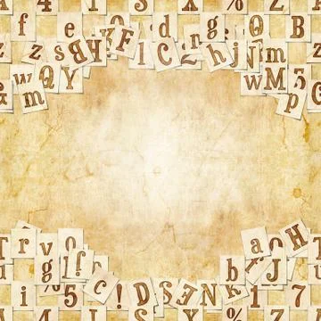 Letter seamless texture with space for text Stock Illustration