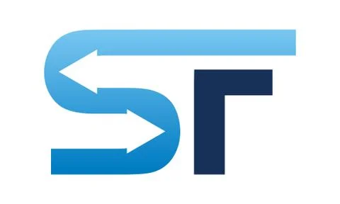 Letter SF with Arrow Stock-Illustration