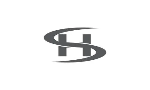 Letter SH Modern Stock Illustration
