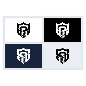 Letter A Shield Logo Design Template Stock-Illustration