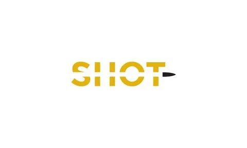 Letter shoot with bullet logo vector icon illustration design Иллюстрация