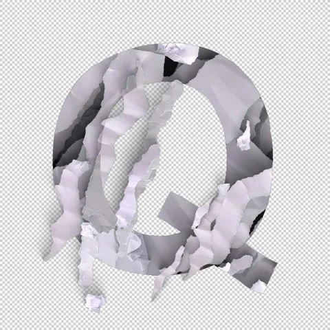 Letter Shred Q Stock Footage 293928631
