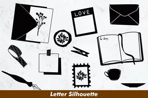 Letter Silhouette Stock Illustration