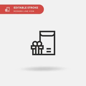 Letter Simple vector icon. Illustration symbol design template for web mobile Stock Illustration