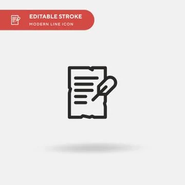 Letter Simple vector icon. Illustration symbol design template for web mobile Illustrazione stock