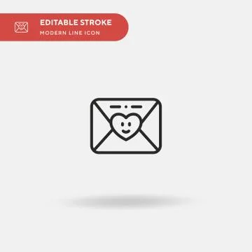 Letter Simple vector icon. Illustration symbol design template for web mobile Stock Illustration