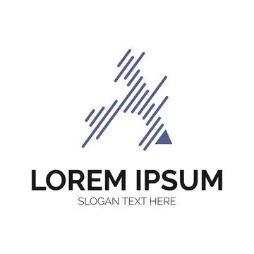 A Letter with Sketch Logo Vector Design Stock Illustration