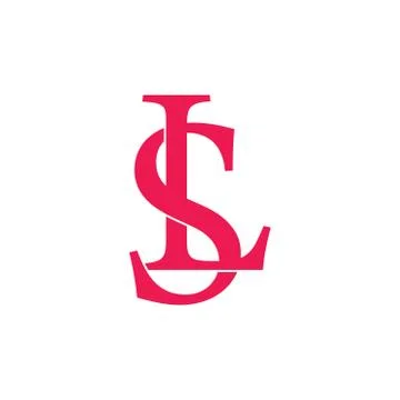 Letter sl linked overlapping monogram logo vector Illustrazione stock