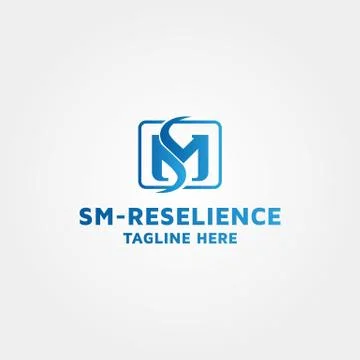 Letter SM vector logo design template inspiration Stock Illustration