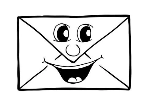 Letter with smile Stock Illustration