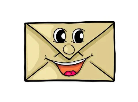 Letter with smile Stock Illustration