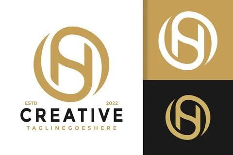 Letter Sn or Ns with Circular Creative Logo Design, brand identity logos vect Stock Illustration