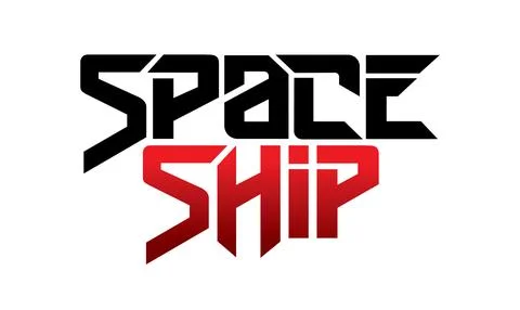 Letter space ship design vector Stock Illustration
