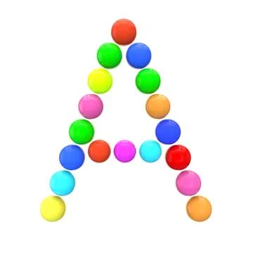 Letter "A" from spheres Stock Illustration