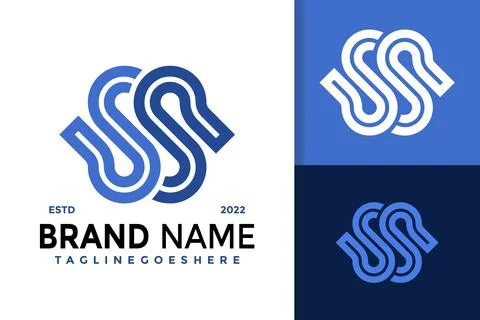 Letter SS Monogram Logo Design, brand identity logos vector, modern logo, Log Illustrazione stock