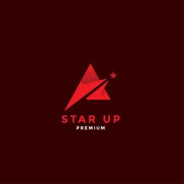 Letter a with star logo design template vector Stock Illustration