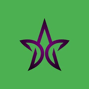 Letter A star logo Ilustração Stock