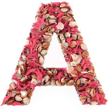 Letter of starfish Illustrazione stock
