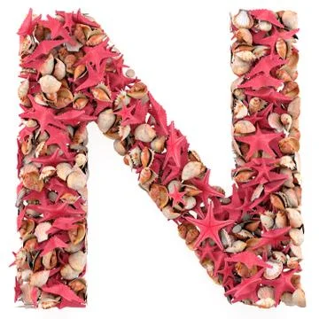 Letter of starfish Stock Illustration