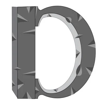 Letter  from stone Stock Illustration