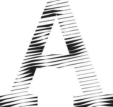 Letter A stripe motion line logo Stock Illustration