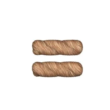 Letter stylized in the form of a rope - 3D render Stock Illustration