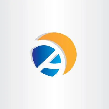 Letter a stylized icon design Illustrazione stock