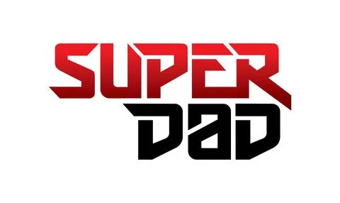 Letter super dad design vector Stock Illustration