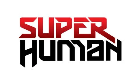 Letter super human design vector Stock Illustration